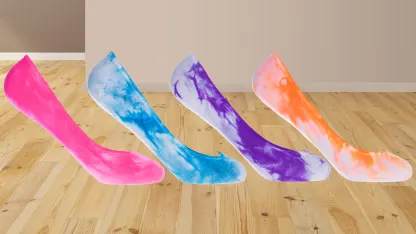 8-Pack: All Mixed Up Tie Dye Nylon Ped Socks