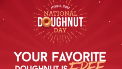 June 2nd - National Donut Day (aka free donuts)