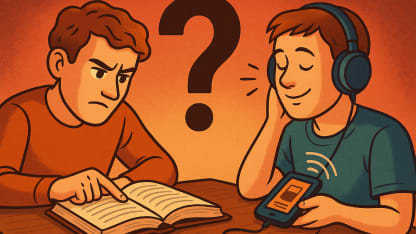 Does listening to an audiobook count as reading the book?