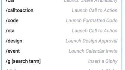 slash command suggestion