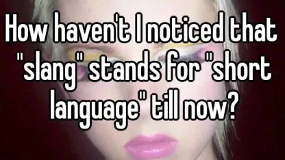 TIL: Slang stands for 'short language'