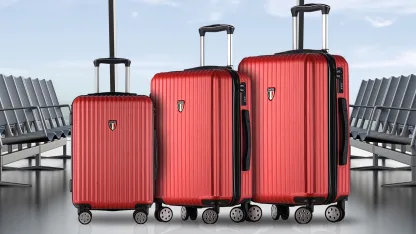 TUCCI Italy 3-Piece Locking Luggage Set