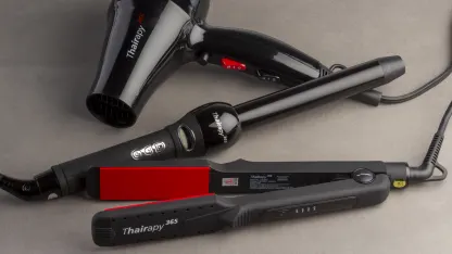 Thairapy365 3-Piece Infrared Dryer, Wet/Dry Iron & Clipless Trio Curler Set