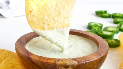 Tortilla Chips dipped in Ranch