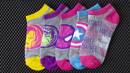 10-Pack: Retro Marvel Low Rise Socks for Kids