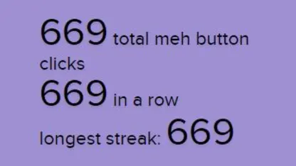 Meh button etiquette