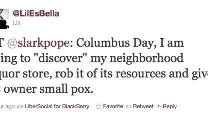 Are you off work tomorrow for Columbus Day?