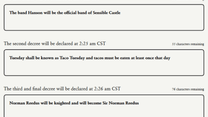 Queen of Sensible Castle