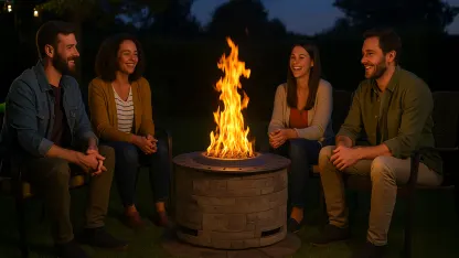 EcoTop Smokeless Fire Pit with Weather Cover and Mat