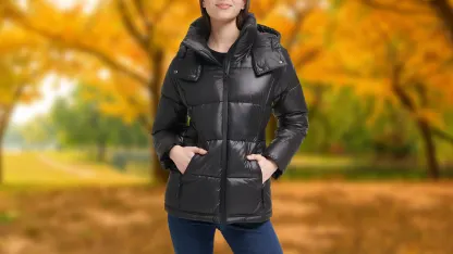 Kenneth Cole Hooded Quilted Puffer