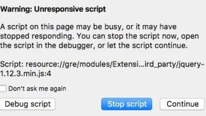 Bug Report: an unresponsive script on this link is crashing my browser