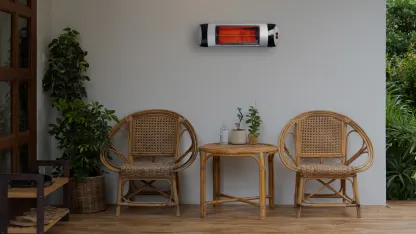 Comfort Zone 1,500-Watt Indoor/Outdoor Electric Patio Heater With Remote