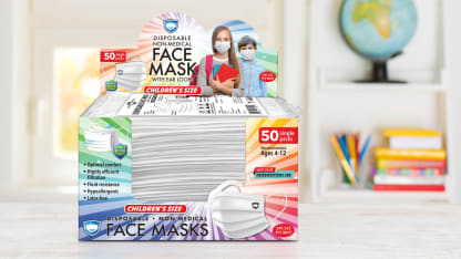 50-Count: Individually Wrapped Disposable 3-Ply Youth Face Masks