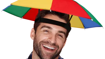 Rainbow Umbrella Hat