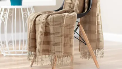 2-Pack: Chanasya Pleated Plaid or Geometric Cube Throw Blanket