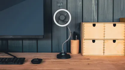 2-Pack: Veho 3-in-1 Desktop Fan with Ring Light & Wireless Charging