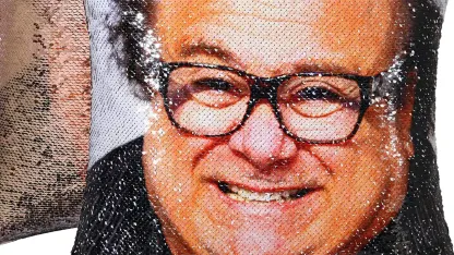Danny Devito Reversible Sequin Throw Cushion Cover