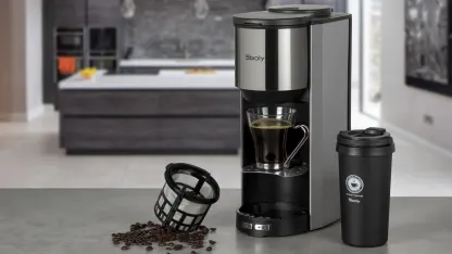 Sboly 3000 2-in-1 Grind and Brew Automatic Single Serve Coffee Maker & 16oz Mug