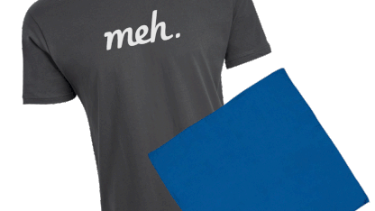 Heavy Metal Meh Logo Shirt and Royal Blue Meh Bandana