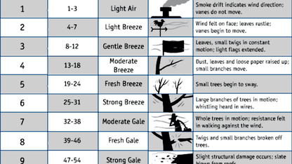 It is windy let the captain teach you about wind