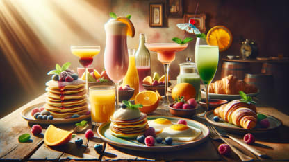 Cocktails with brunch: