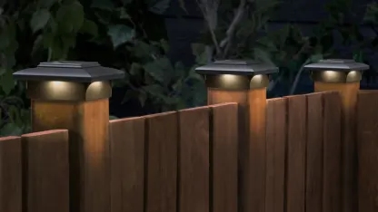 4-Pack: Sterno Home Solar Cast Aluminum Post Lights