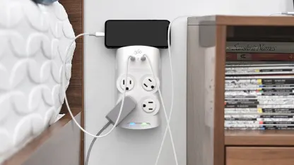 2-Pack: 360 Electrical Revolve 60W 4-Outlet Rotating Surge Tap w/ 2 USB-C Ports