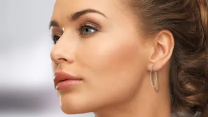 Diamond Muse Diamond Accent 2" Hoop Earrings