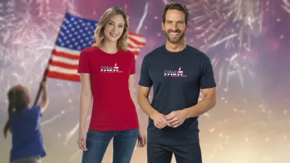 Patriotic Meh Shirts in Red and Navy