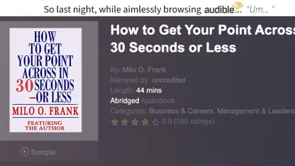 So I was browsing Audible last night, when...