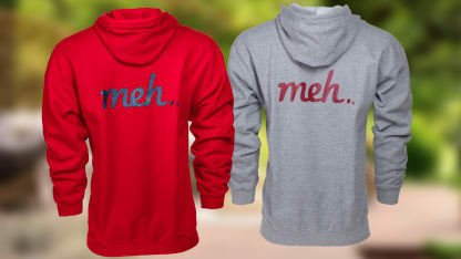 Zip-Up Hoodie with Large Meh Logo on Back