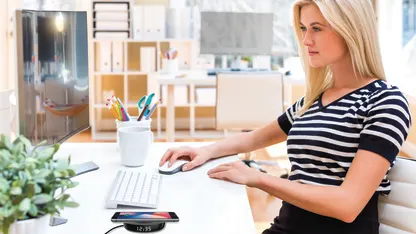 2-Pack: CobaltX Wireless Charging Pad With Digital LED Clock