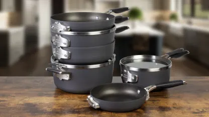 Calphalon Select Space-Saving Hard-Anodized Nonstick 9-Piece Cookware Set
