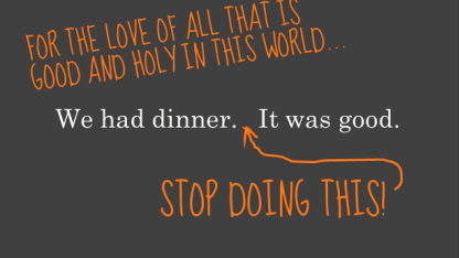 How many of you double-space after a period at the end of a sentence?