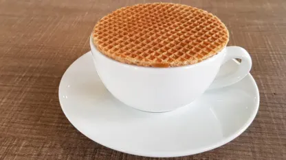 You ever do the thing where you put your stroopwafel over a hot cup of coffee to soften up?
