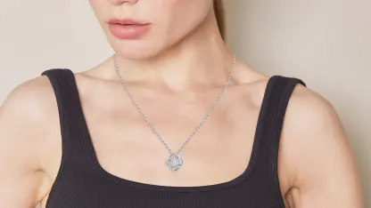 Diamond Muse Sterling Silver 1/4 Carat Diamond Pendant Necklace or Earrings