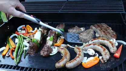 Grill Light 2-Piece Premium Stainless Steel Barbeque Grill Set