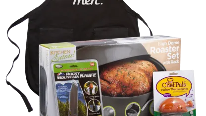 Meh Farm to Table Bundle: Apron, Knife, Roaster & Thermometer
