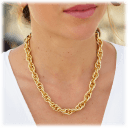 Savvy Cie 18K Gold Heavy Weave Chain Necklace