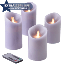 Unmatched 4-Piece Flame-Wave Candle Set with Gift Boxes