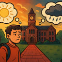 I feel ______ about where I went to college?
