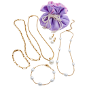 Savvy Cie 7-Piece Genuine Pearl Jewelry Set with Travel Bag