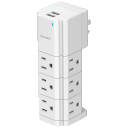 Aduro Surge Swivel Wall Charging Tower with 9 Outlets & Dual USB Ports