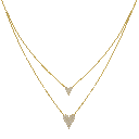 Jennifer Miller Double Pave Heart Layered Necklace