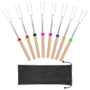 Cheer Collection 8-Piece Marshmallow Roasting Stick Set with Bag