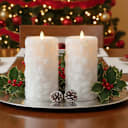 Luminara Martha Stewart 2-Piece Flameless 6" Pinecones and Evergreen