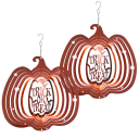 2-Pack: Georgia Brown Seasonal Metal Illusion Spinners (Trick or Treat)