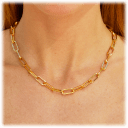 Savvy Cie 18K Gold Over Bronze Open Link Necklace