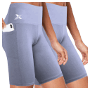 2-Pack: Extreme Fit Women's High Waisted Training Shorts