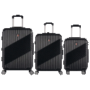TUCCI Italy 3-Piece Locking Luggage Set